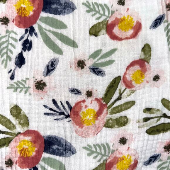 Mud Pie Baby Girls Floral Cotton Gauze One Piece Size 0-3M - Picture 6 of 15